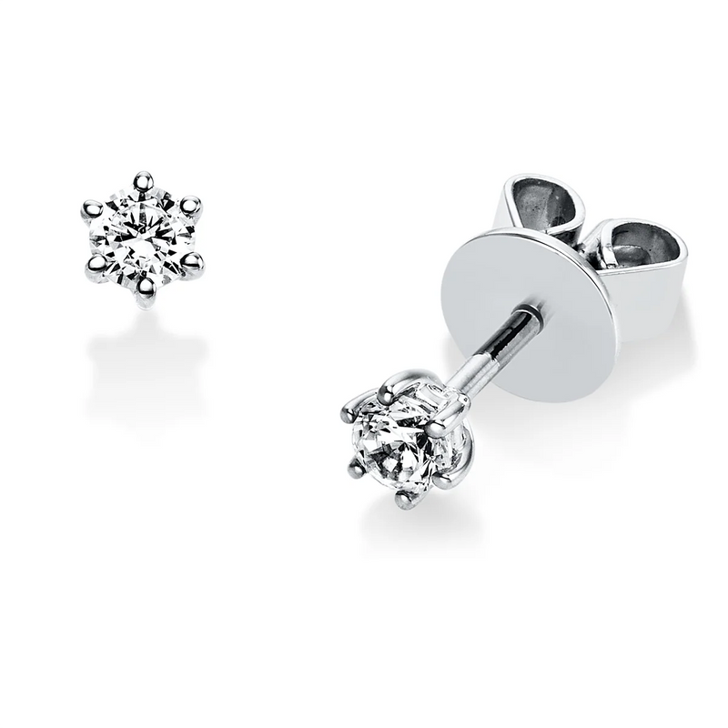 Solitaire Ohrstecker Weissgold - 2A985